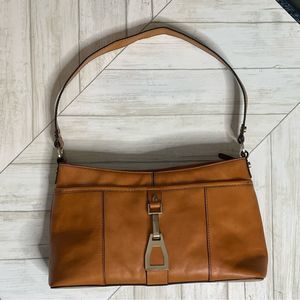 VINTAGE Aigner Beige Tan Leather Shoulder Bag Purse